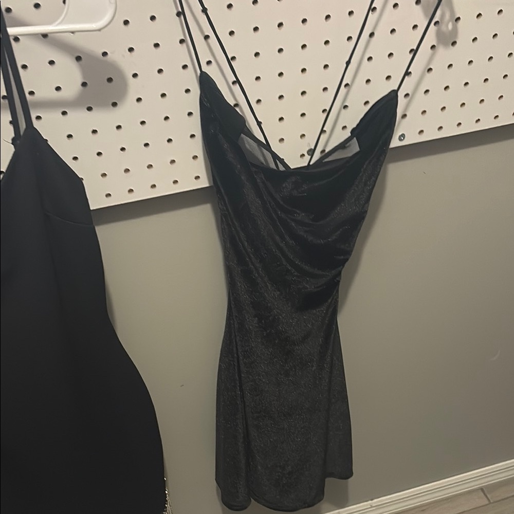 Lucy in the Sky Black Bodycon Ruched Cocktail Dress